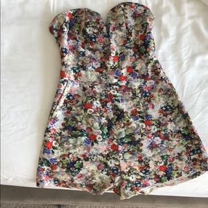 WORN ONCE Floral romper size XS